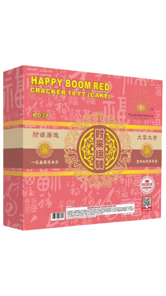 18 FT - (RED,GOLD,PINK) CRACKER